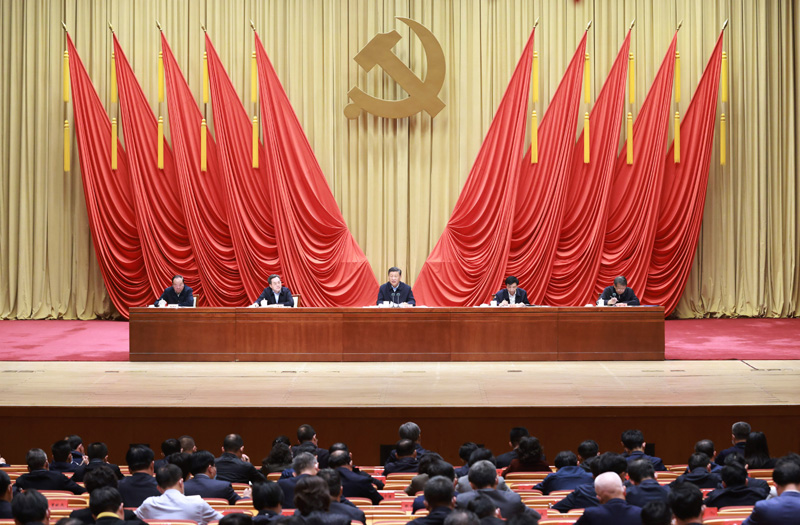 10月10日,2020年秋季学期中央党校(国家行政学院)中青年干部培训班在中央党校开班。中共中央总书记、国家主席、中央军委主席习近平在开班式上发表重要讲话。新华社记者 丁林 摄